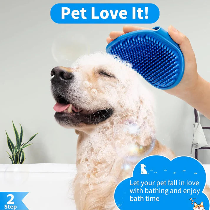 Swihauk Self Cleaning Slicker Brush – Gentle Deshedding Grooming Tool for Dogs & Cats – Blue