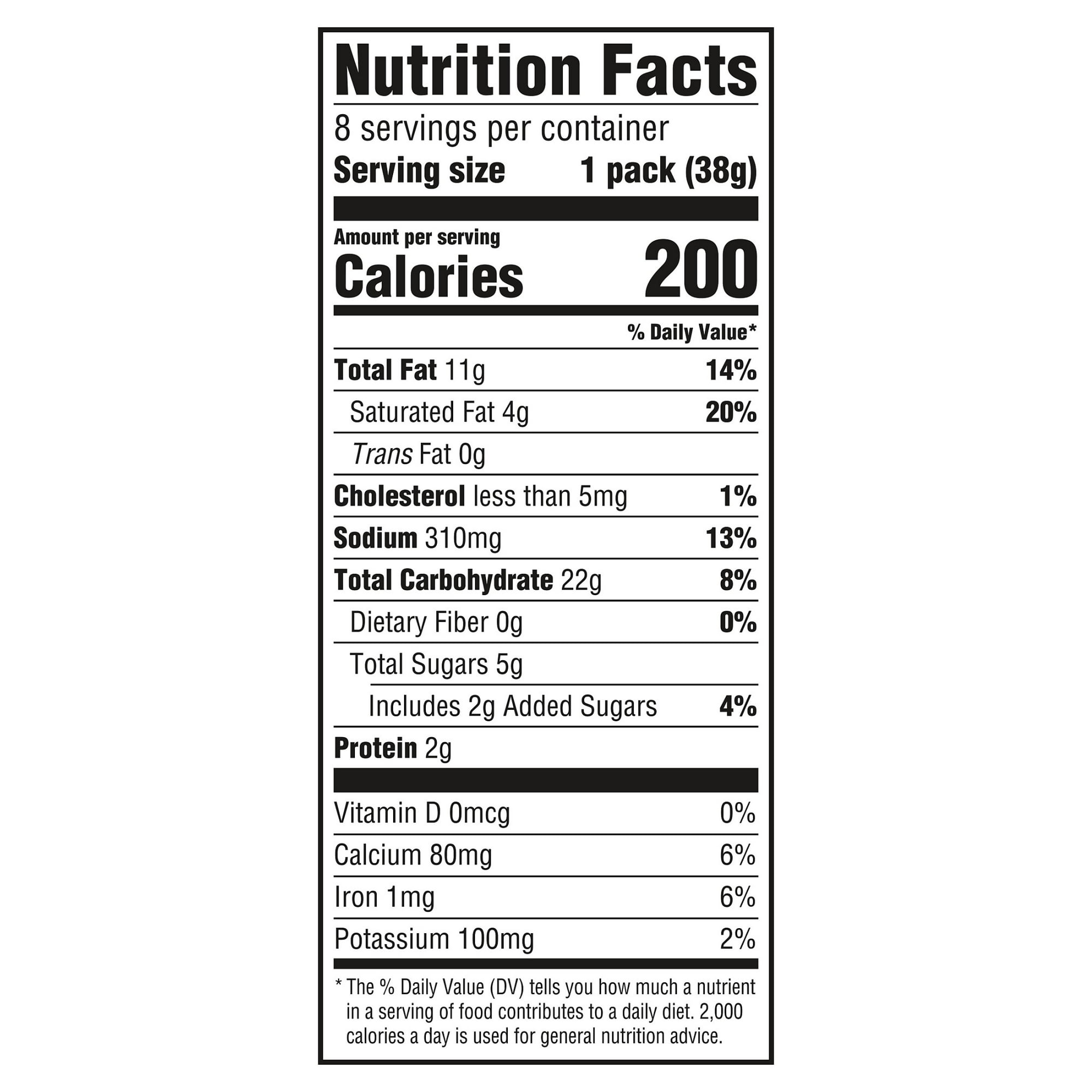 RITZ Cheese Sandwich Crackers, Lunch Snacks, 8 Snack Packs (6 Crackers Per Pack)