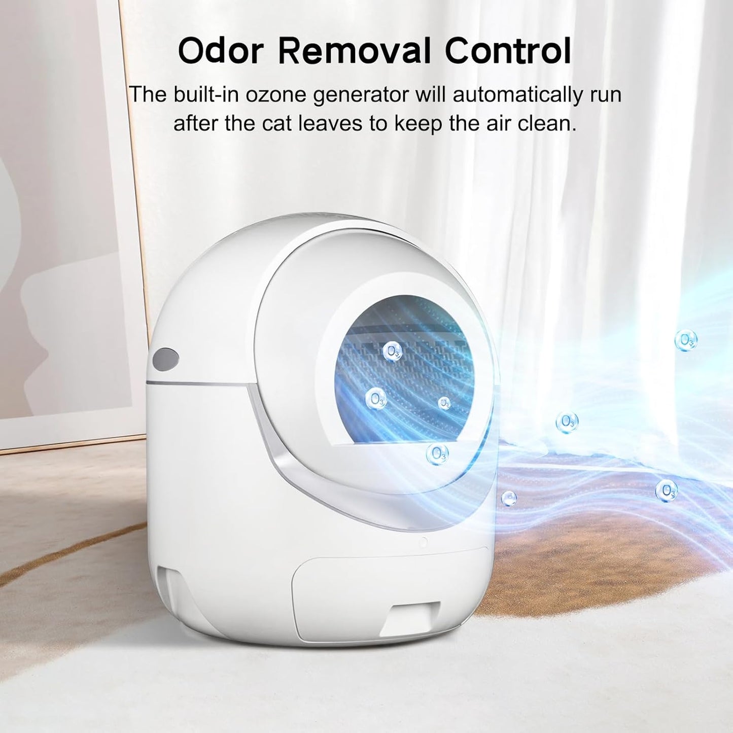 Self-Cleaning Cat Litter Box, Automatic Cat Litter Box with APP Control, Safety Sensors, Odor Isolation & Health Monitoring
