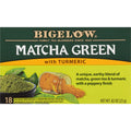 Bigelow Matcha Green Tea with Turmeric, Green Tea Bags, Antioxidant Energy Boost Tea Bags,18 Count