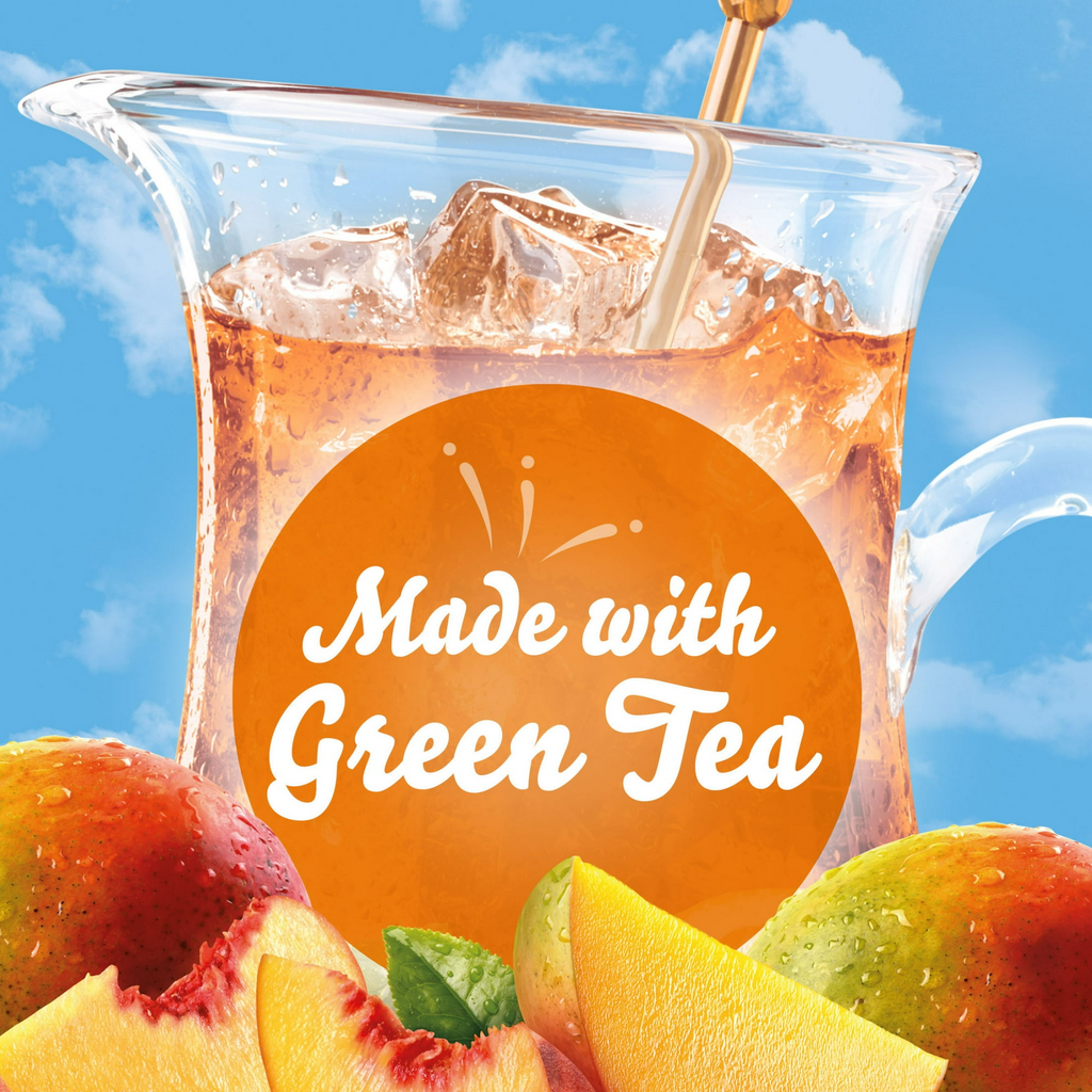 Crystal Light Peach Mango Green Tea Sugar Free Drink Mix, 5 Ct Pitcher Packets