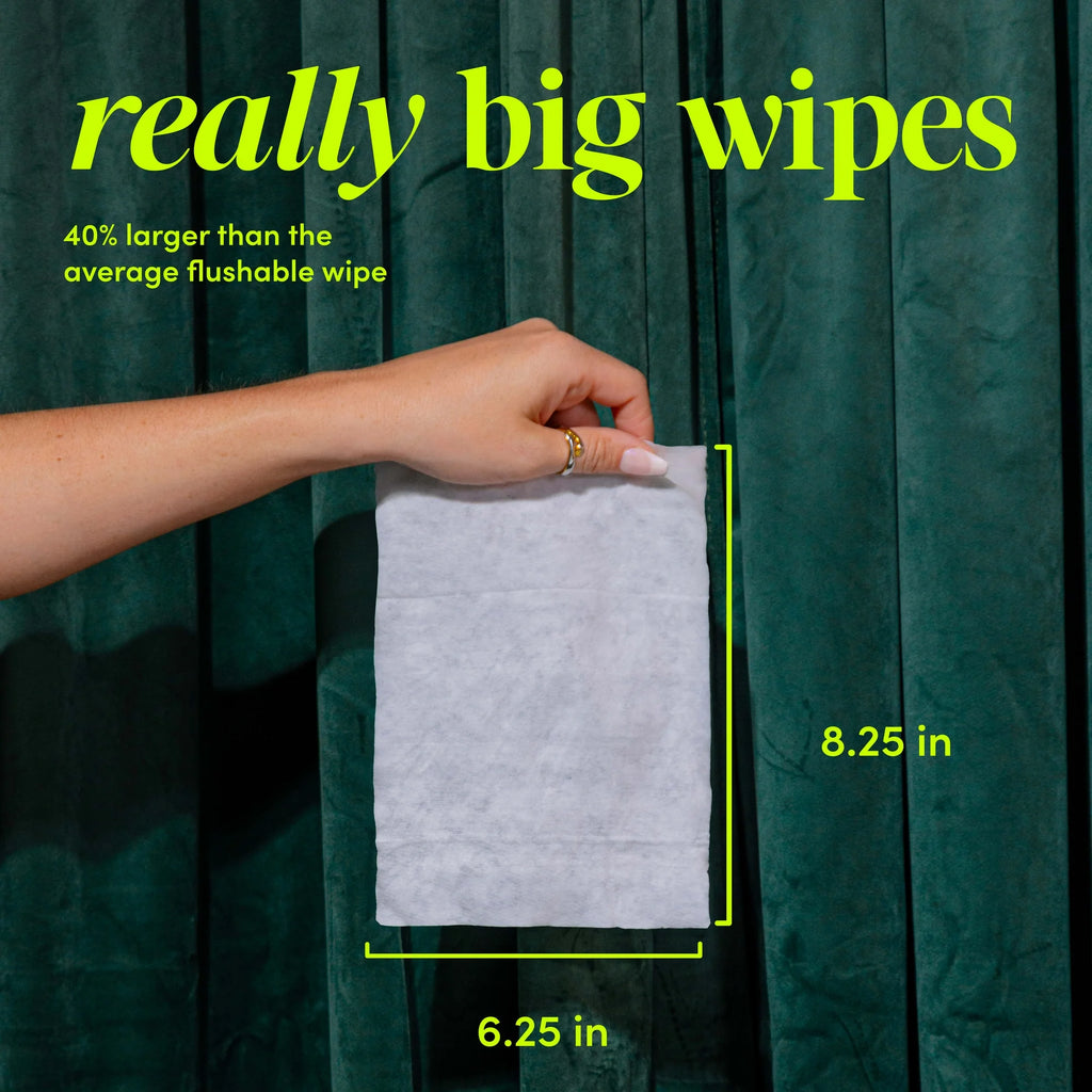 Goodwipes Flushable Butt Wipes, Plant Based Lavender Scented, 1pack, 50 Personal hygiene Total Wipes