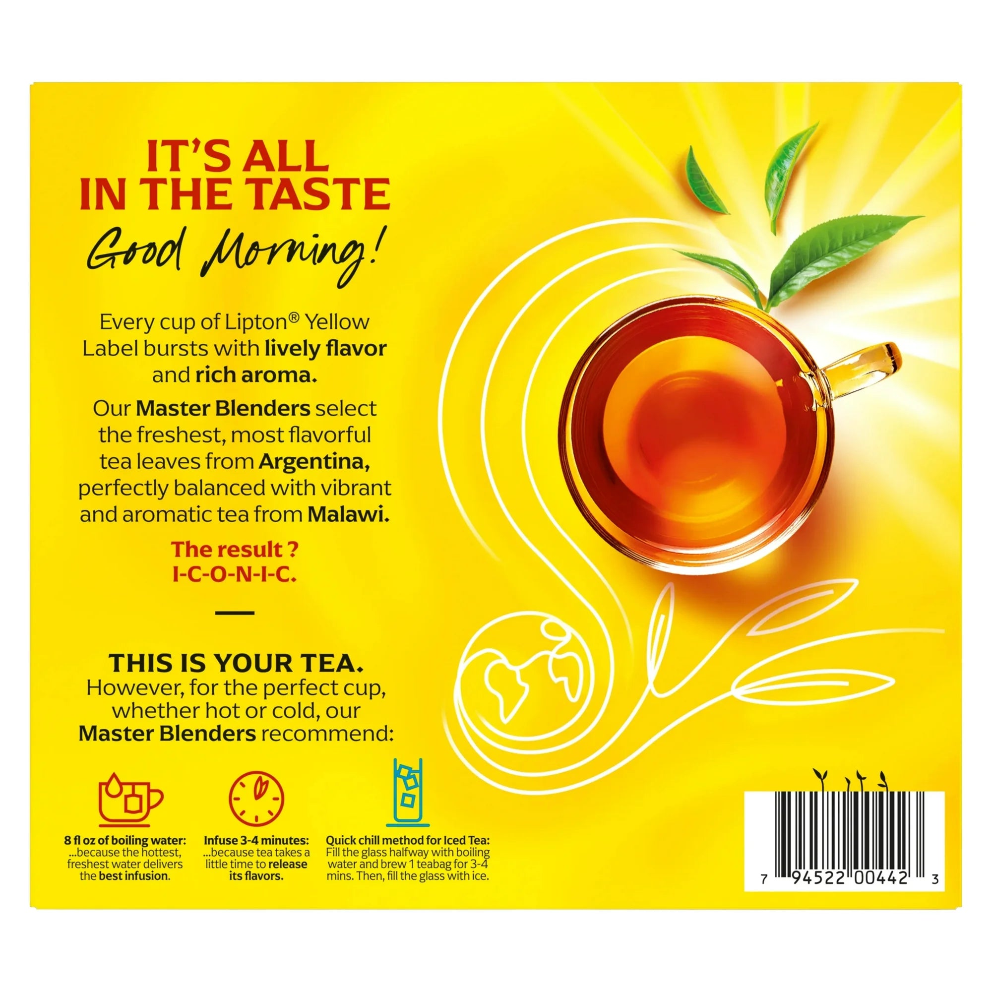 Lipton Black Tea Bags, 100 Count Classic Smooth Breakfast Tea