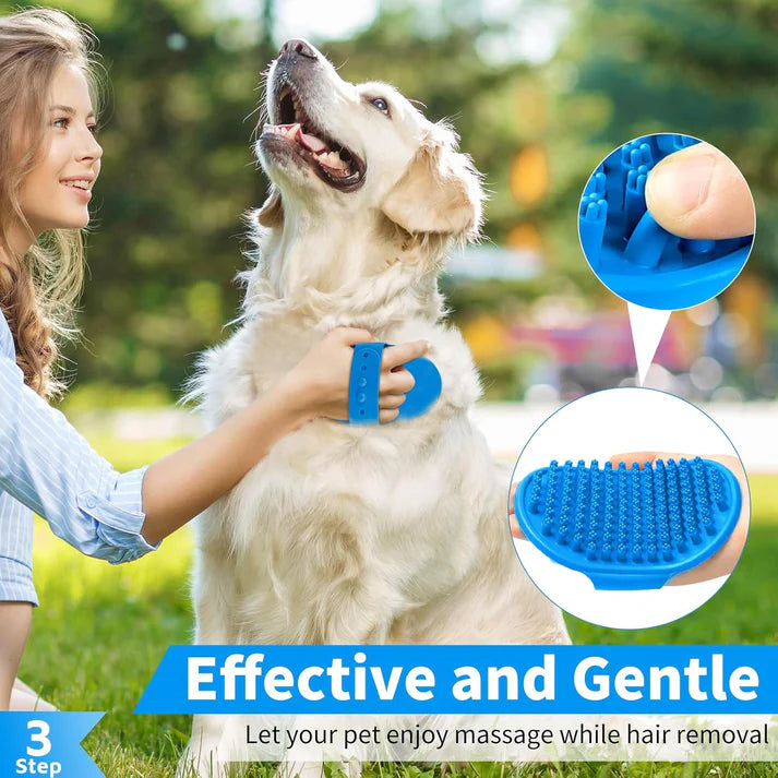Top 3PCS Dog Bath Brushes for Easy Grooming – Scrub, Shampoo & Shine Your Pet’s Coat
