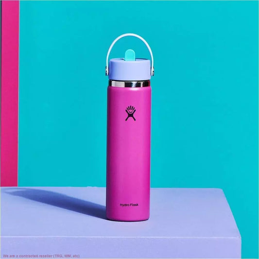32oz Wide Mouth Insulated Water Bottle – Straw Lid, Watermelon Pink (USA)